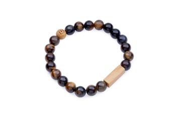 Náramek s korálky Brown Tiger Eye Bracelet s možností výměny či vrácení do 30 dnů zdarma - XL = 19 - 20 cm