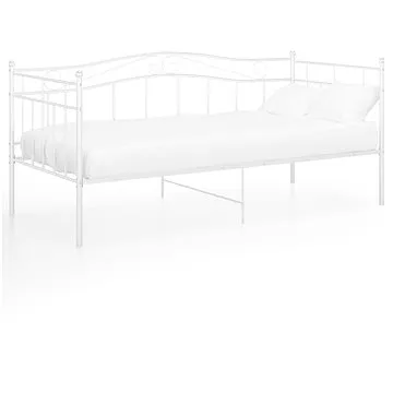 Shumee bílý kovový 90×200 cm, 324780 (324780)