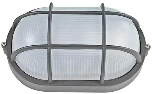 ACA Lighting venkovní nástěnné/stropní svítidlo E27 208mm šedá RAL7016M s mřížkou HI5031GDS