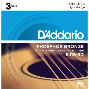 D'Addario EJ16-3D Struny pro akustickou kytaru