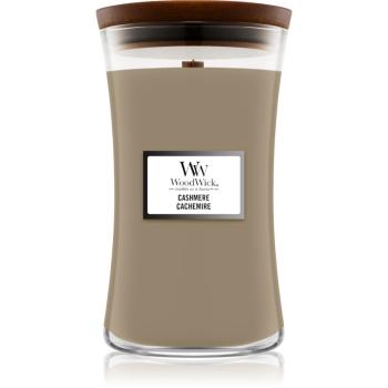 Woodwick Cashmere vonná svíčka s dřevěným knotem 609,5 g