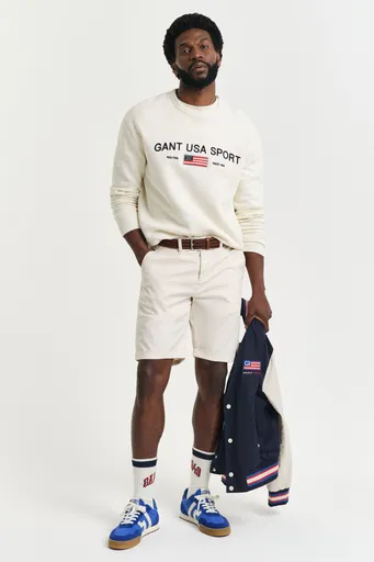 ŠORTKY GANT REG SUNFADED CHINO SHORTS CREAM