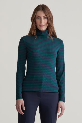 ROLÁK GANT SLIM STRIPED RIB TURTLENECK DEEP FOREST