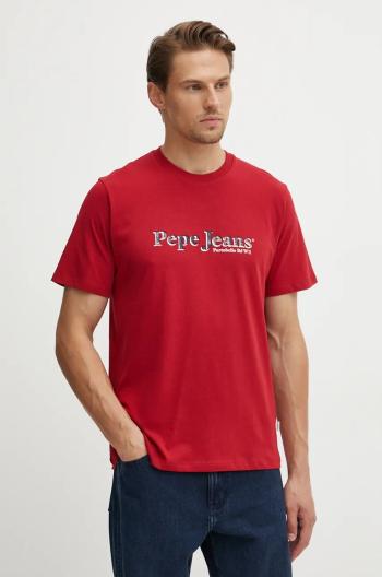 Tričko Pepe Jeans SOMERS TEE červená barva, s potiskem, PM509649