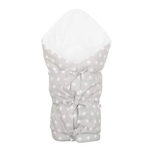 NEW BABY HVĚZDIČKY Šněrovací zavinovačka, šedá, velikost