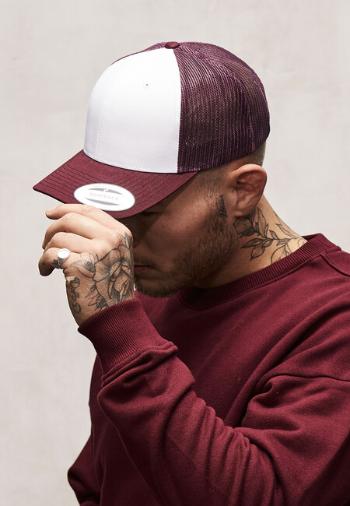 Urban Classics Retro Trucker Colored Front maroon/white/maroon