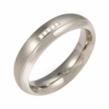 Boccia Titanium Titanový snubní prsten s diamanty 0130-09 54 mm