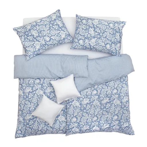 SCANquilt povlečení SATÉN DESIGN windsor modrá 140 x 200/70 x 90 cm