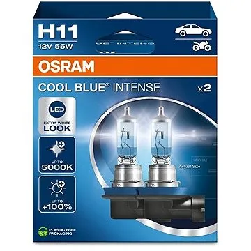 OSRAM H11 Cool Blue Intense Next Generation, 12V, 55W, PG19-2, Duobox (64211CBN-HCB)