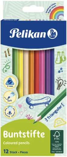 Pastelky trojhranné 12 ks