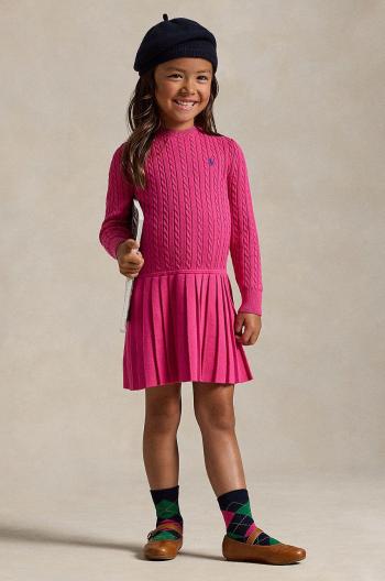 Dívčí šaty Polo Ralph Lauren růžová barva, mini, 312950782001