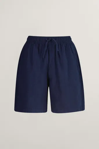 ŠORTKY GANT COTTON LINEN SHORTS MARINE