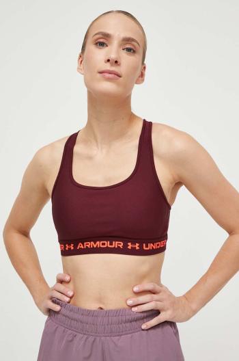 Sportovní podprsenka Under Armour Crossback vínová barva, 1361034