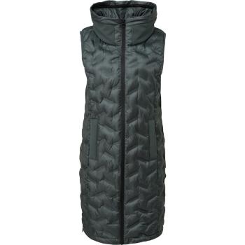 s.Oliver RL OUTDOOR WAISTCOAT Dlouhá vesta s prošíváním, tmavě zelená, velikost