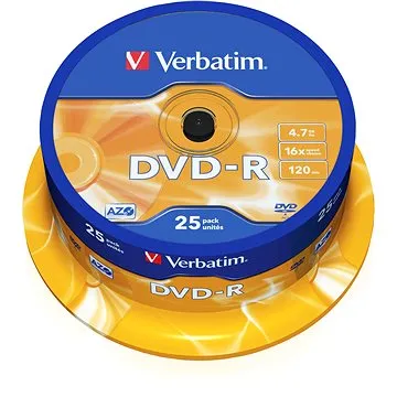 VERBATIM DVD-R AZO 4,7GB, 16x, spindle 25 ks (43522)