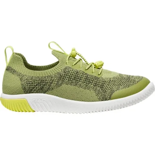 Keen KNX KNIT LACE YOUTH Dětské vycházkové boty, zelená, velikost 36