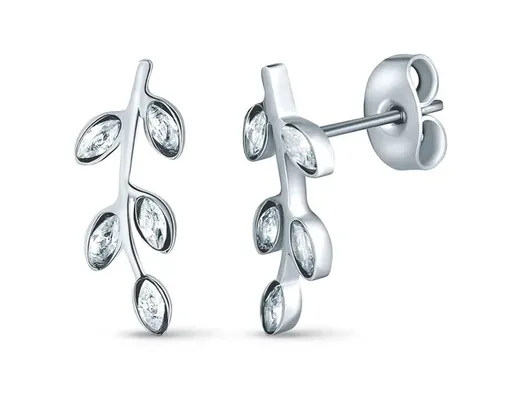 Vuch Okouzlující ocelové náušnice se zirkony Zotie Silver