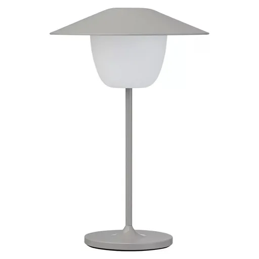 Přenosná stolní lampa ANI MINI 21 cm, LED, satelitní šedá, hliník, Blomus