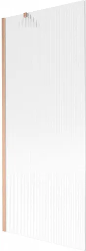 MEXEN/S Next vanová zástěna FIX 80 x 150, proužky, měď kartáčovaná 895-080-000-00-09-65