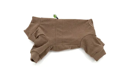 Vsepropejska Cozy pružná kombinéza pro psa Barva: Hnědá, Délka zad (cm): 27, Obvod hrudníku: 28 - 38 cm