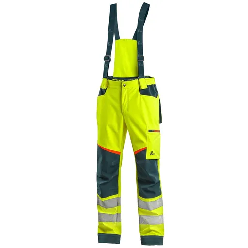 Canis (CXS) Reflexní pánské softshellové kalhoty CXS BEDFORD - Žlutá / modrá | 46