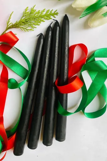 Candle Set (4 Pieces) Premium Christmas 4 - Black