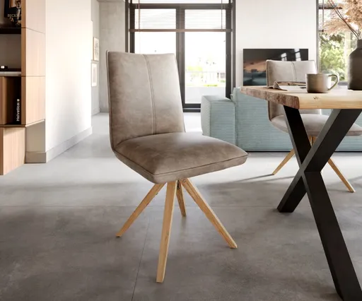 Jídelní židle Lelio-Flex dřevěná podnož hranatá mikrovlákno