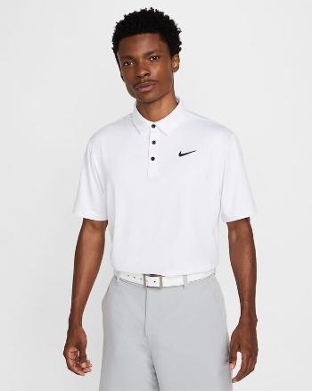 Nike Tour Mens Dri-Fit Solid Golf White/Black XL Polo košile