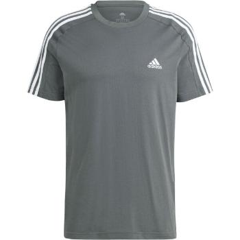 adidas 3-STRIPES SJ TEE Pánské triko, tmavě zelená, velikost