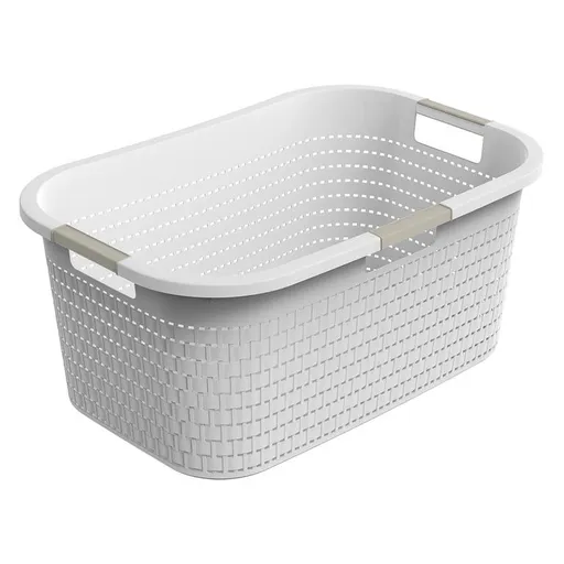 Koš na čisté prádlo COUNTRY bílý, 40 l