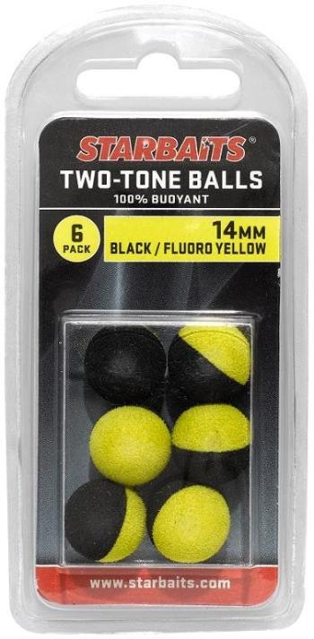 Műcsali Starbaits Two Tones Balls 14mm Fekete/sárga 6 db