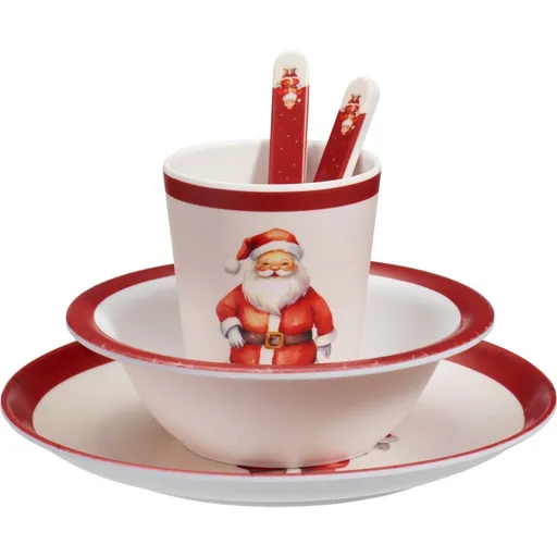 5dílná dětská jídelní sada z melaminu Santa