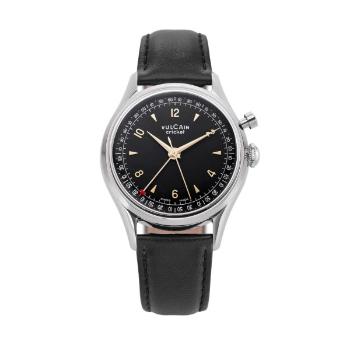 Vulcain Cricket Tradition 39 mm - Black/Gold - Black Plain