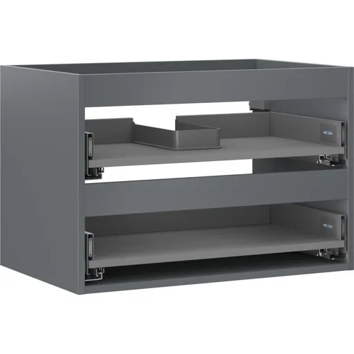 MEXEN Box-A skříňka pro umyvadlo 70, 2 zásuvky, grafit mat 91AX0-0700-470-2-66