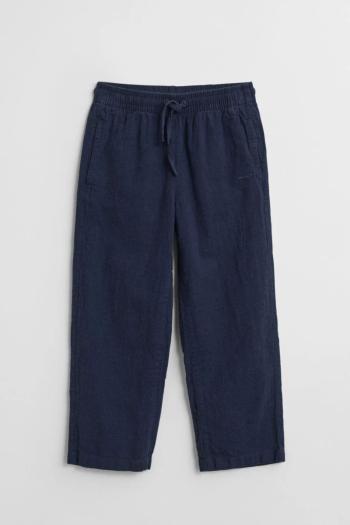 KALHOTY GANT COTTON LINEN PANTS MARINE