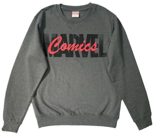 Eplus Pánská mikina - Marvel Comics šedá Velikost - dospělý: S