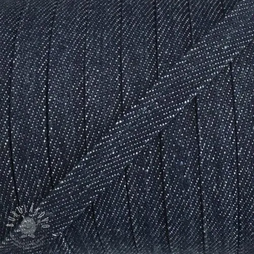 Bavlnená šnůra plochá 10 mm Denim navy