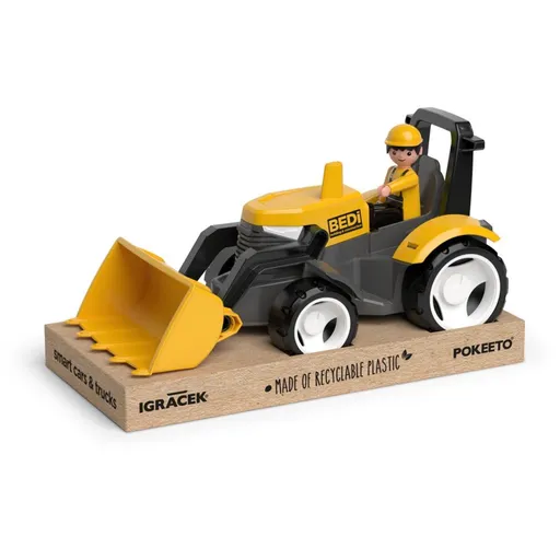 EFKO ECO MultiGO Žlutý traktor s radlicí, figurka Igráček