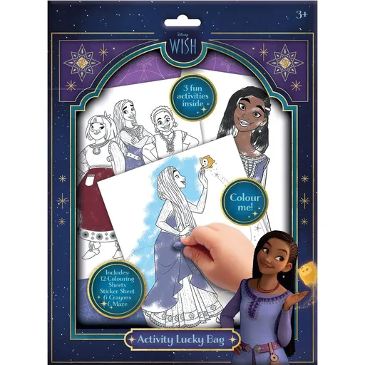 Omalovánky se samolepkami Disney Wish