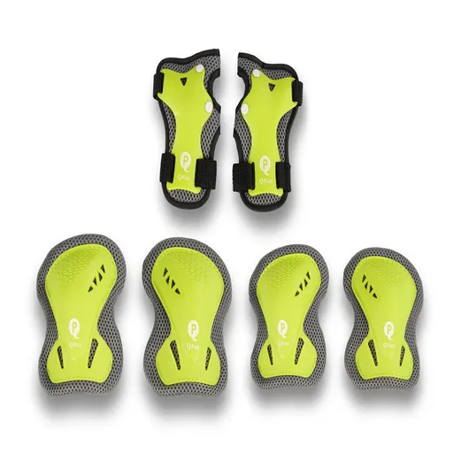 QPLAY Chrániče dětské Green, vel. S, vek 3-5 let