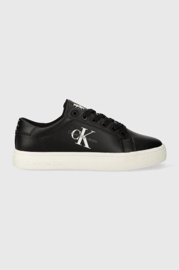 Kožené sneakers boty Calvin Klein Jeans CLASSIC CUPSOLE LACE UP černá barva, YW0YW01269