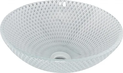 MEXEN Olza skleněné umyvadlo na desku 42 x 42, transparent 24094200