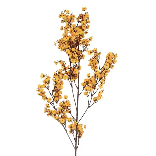 Dekorace umělá větvička s jemnými žlutými květy - 10*8*104 cm Clayre & Eef