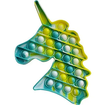 Pop it - jednorožec žlutě-mramorovaný (8594162333158)