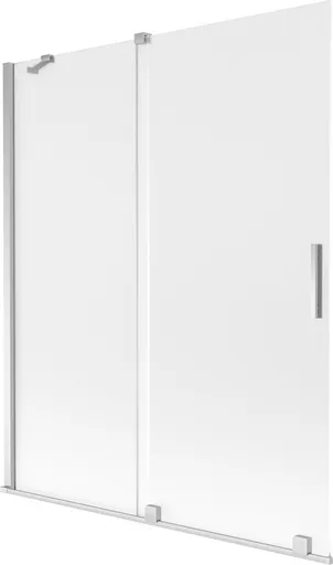 MEXEN/S Velar dvoukřídlá posuvná vanová zástěna 140 x 150, dekor, chrom 896-140-000-31-01