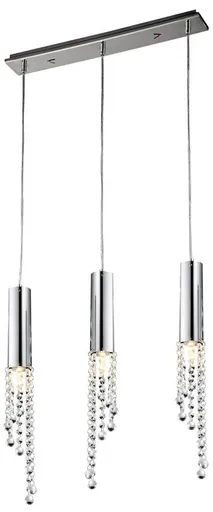 Závěsná lampa 3xGU10 chrom + LED 3x3W Duero