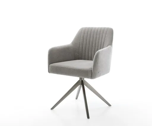 Jídelní židle Greg-Flex strukturovaná látka Měkký šedá křížová