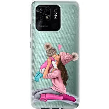 iSaprio Kissing Mom pro Brunette and Girl pro Xiaomi Redmi 10C (kmbrugirl-TPU3-Rmi10c)
