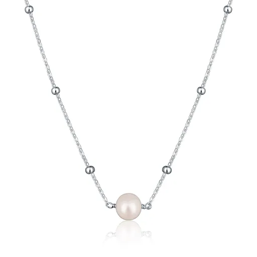 JVD Stříbrný náhrdelník s pravou perlou SVLN0760SD2P145