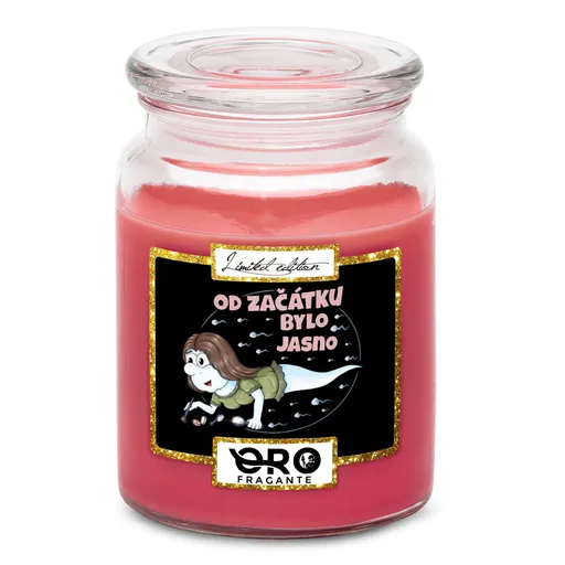 Svíčka Kosmetická spermie (Vůně svíčky: Višně v čokoládě)